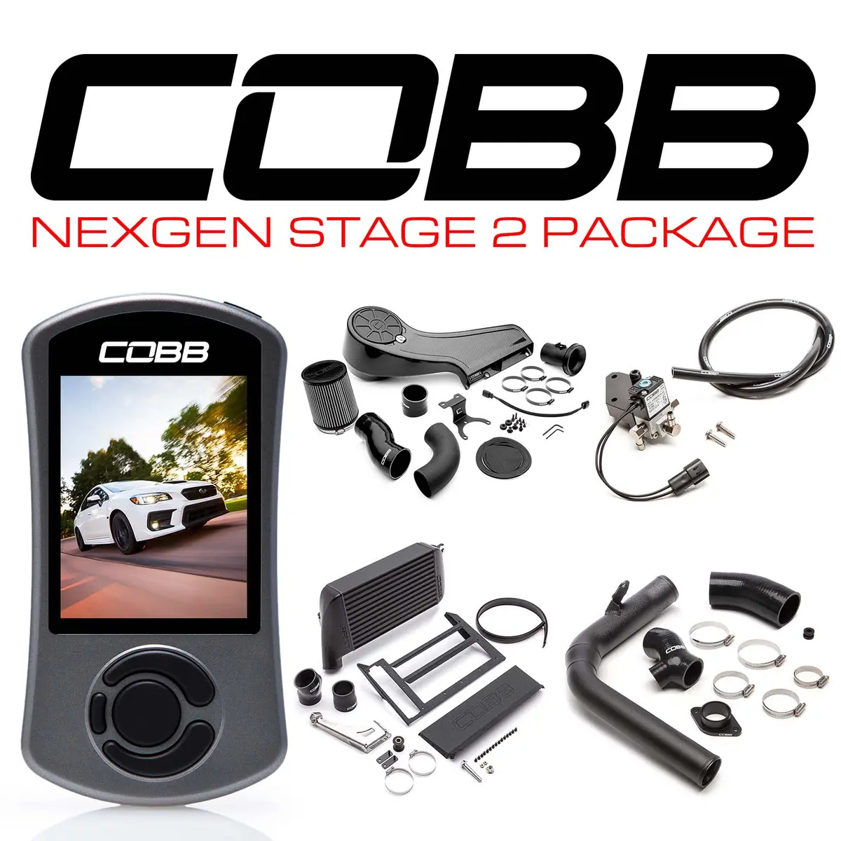 Cobb Tuning Nexgen Stage 2 Redline Carbon Fiber Power Package - 2015-2021 Wrx 1