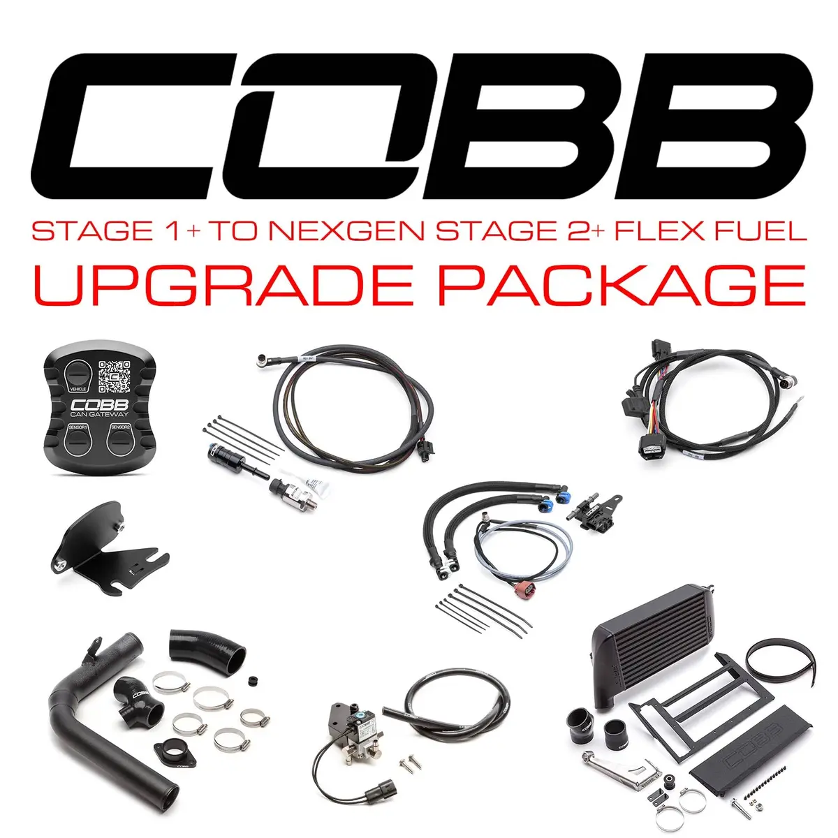 Cobb Stage 1+ To Nexgen Stage 2 + Can Flex Fuel Power Package - Black - 15-17 Subaru Wrx 1