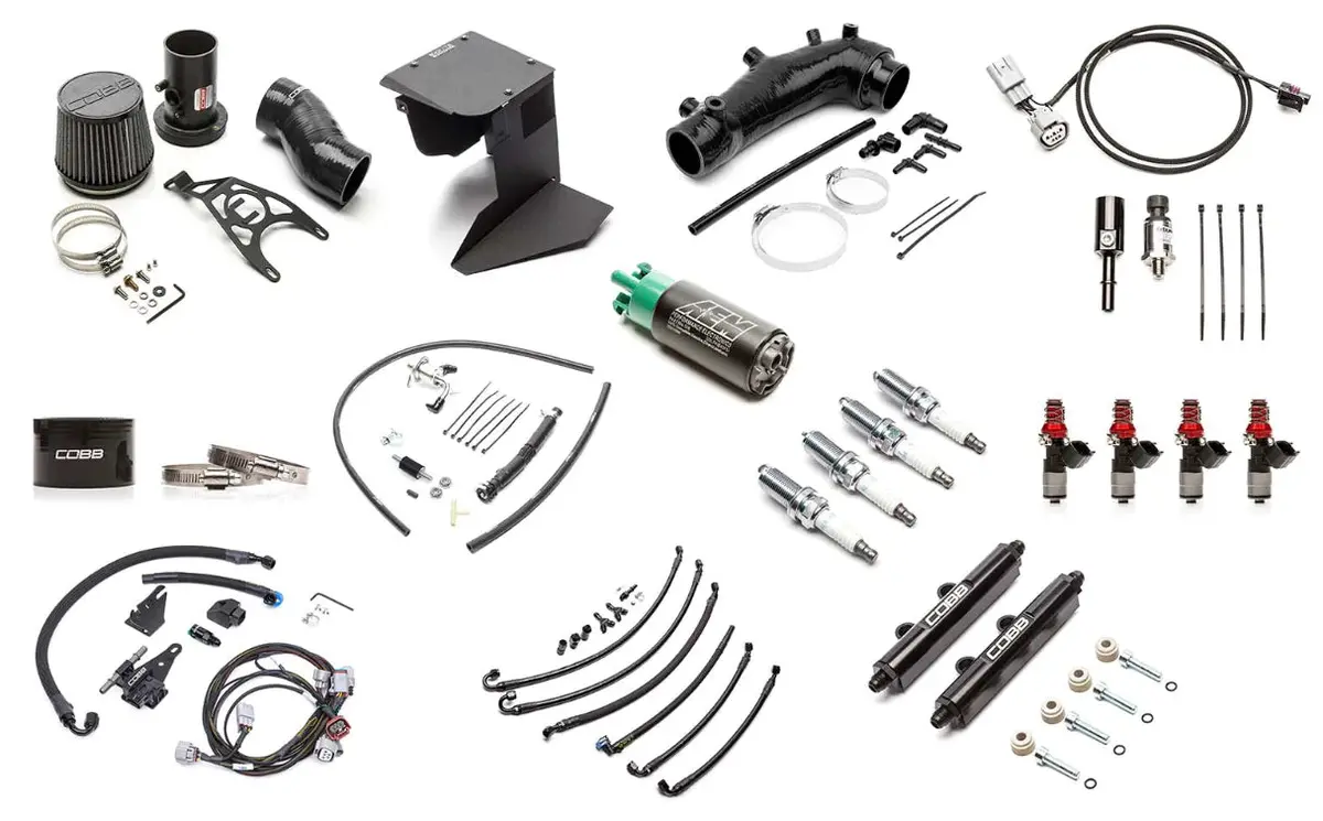 Cobb Nexgen Stage 1 To Stage 2 + Flex Fuel Power Package Upgrade W/ Black Intake - 2015-2018 Sti 1