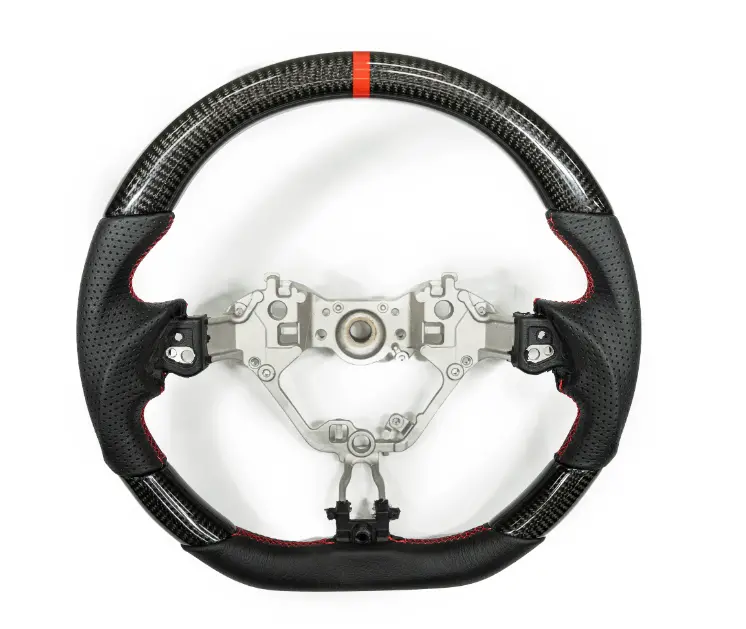 Factionfab Steering Wheel - Carbon And Leather - 2017-2024 Subaru Brz / Toyota Gr86 1