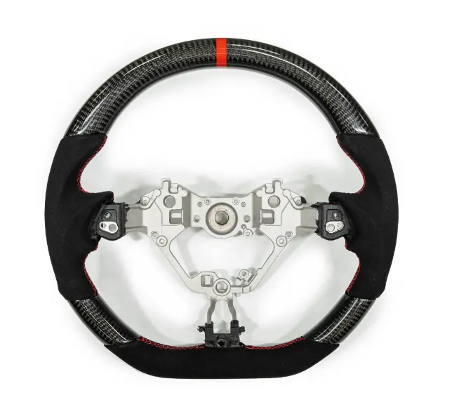 Factionfab Steering Wheel - Carbon And Suede - 2017-2024 Subaru Brz / Toyota Gr86 1