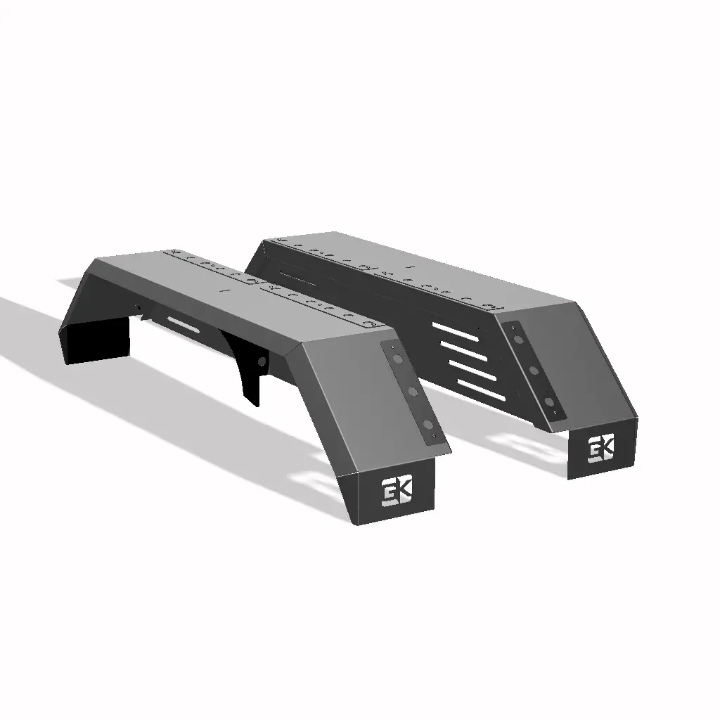 Heavy Duty Weld On Diy Drive Over Trailer Fender Kit Bare Steel - Pair By Gatekeeper Off-Road 1