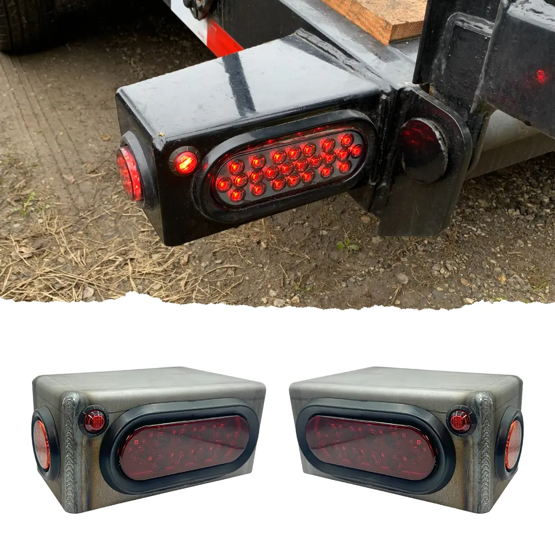 Heavy Duty Led Trailer Tail Light Kit 3/16 Steel By Gatekeeper Off-Road 1