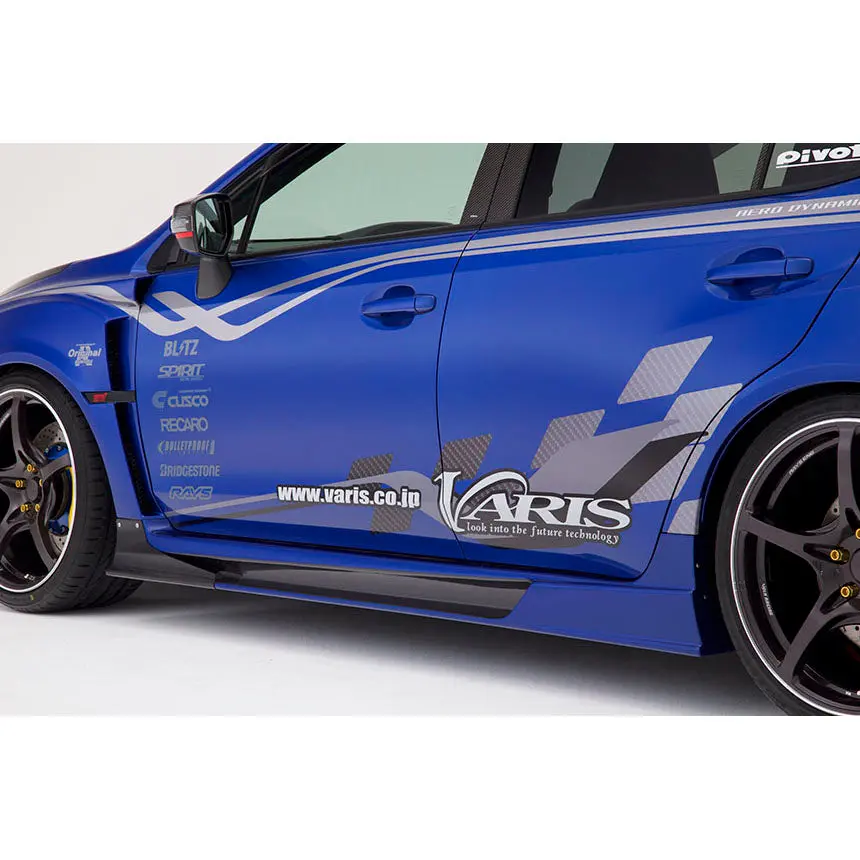 Varis Arising-Ii Side Skirt + Side Air Shroud Set For 2015-21 Subaru Wrx Sti [Vab] Vasu-204/Vasu-205 1