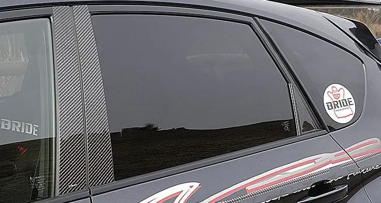 Varis Carbon Fiber B-Pillar Garnish Set For 2007-14 Subaru Wrx Sti [Grb] Vasu-078 1
