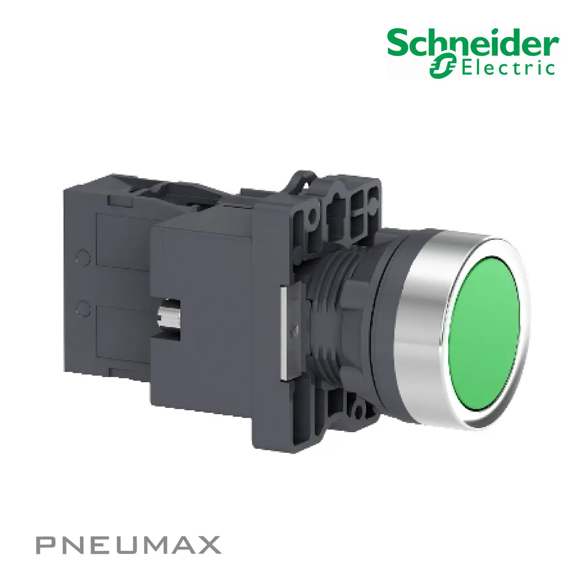 Xa2ew33b1 Flush สวิทช์ปุ่มกดมีแลมป์สีเขียว Ipb,24V Ac/Dc. Green, 1No 1