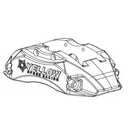 Yellow Speed Racing Front Brake Caliper Pair - 6 Pot (Yscpf6b) 1