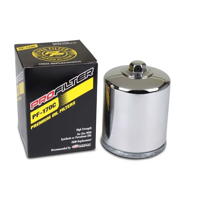 Profilter Harley Spin-On Chrome Various Performance Oil Filter - Single 1