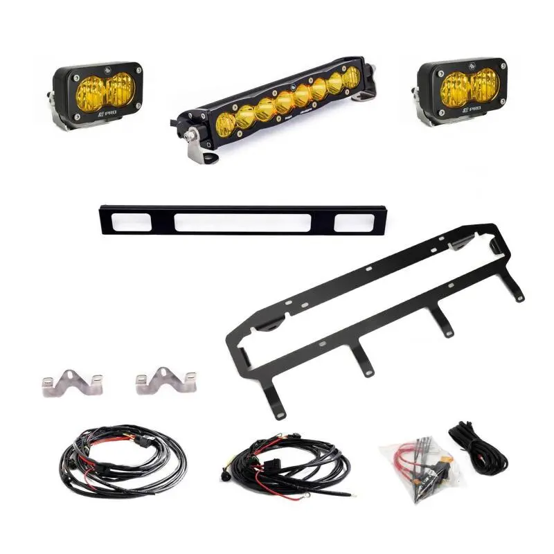 Baja Designs 2025 Toyota 4Runner Trd 10In Pro S2 Pro Grille Light Replacement Kit - Amber 1