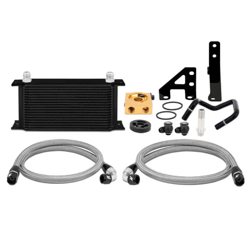 Mishimoto Thermostatic Oil Cooler Kit - Black - 2015-2021 Wrx 1