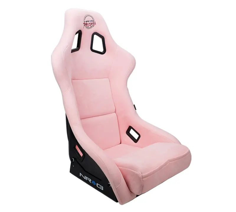 Nrg Frp Bucket Seat Prisma Edition W/ Pearlized Back Pink Alcantara - Large 1