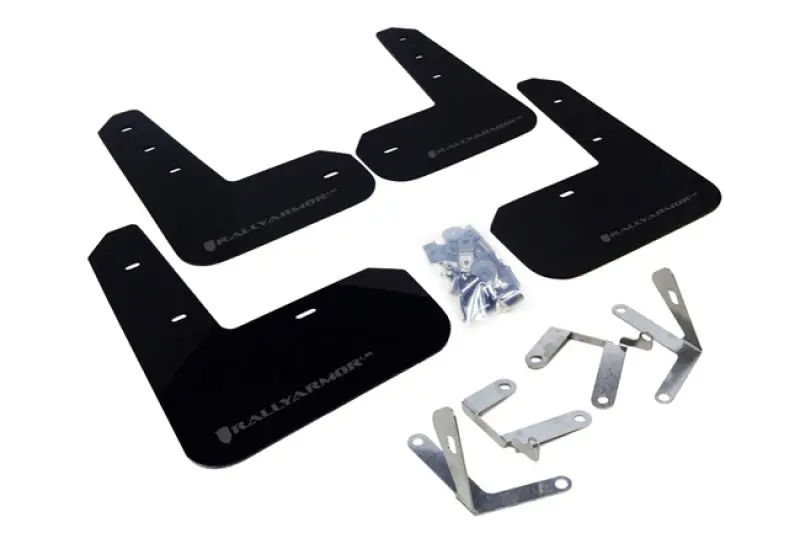 Rally Armor Ur Mudflaps Black Urethane Grey Logo - 2013-2021 Brz 1
