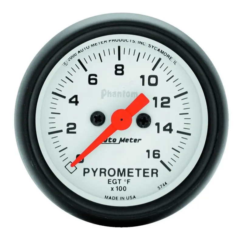 Autometer Phantom 52Mm 1600 Deg F Electronic Egt Gauge Kit 1