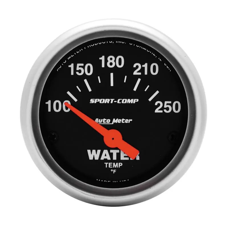 Autometer Sport-Comp 52Mm 100-250 Deg F Electronic Water Temp Gauge 1
