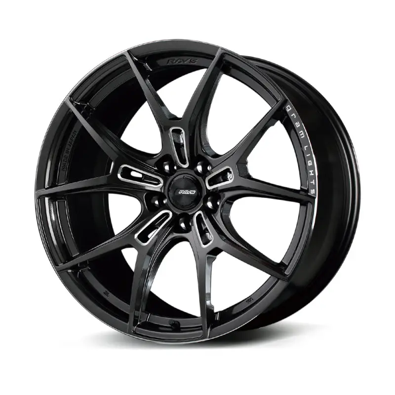 Gram Lights 57Fxz 19X8.5 +38 5X114.3 Super Dark Gunmetal & Machining Rim Edge Dc Wheel 1