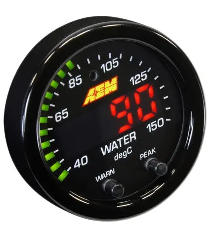 Aem X-Series Temperature Gauge Kit - 100-300F - Universal 1