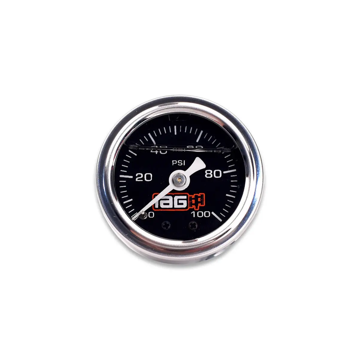 Iag Performance 0-100 Psi Liquid Filled Fuel Pressure Gauge (Black Face) 1
