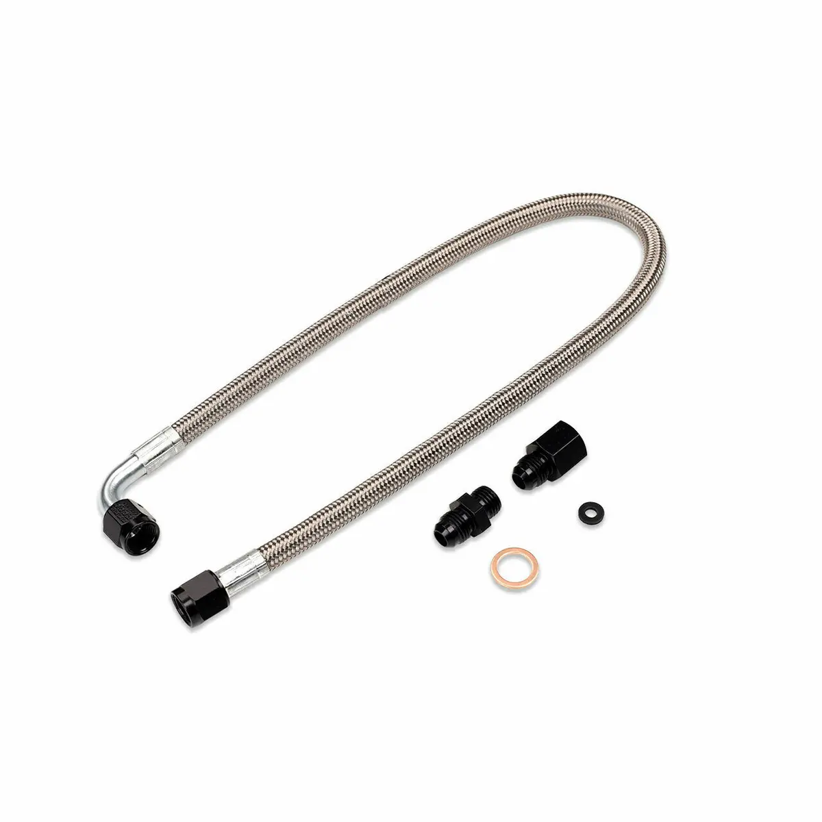 Iag Performance High Pressure Braided Power Steering Line (Rotated Turbo Routing) - 2002-07 Wrx, 2004-07 Sti 1