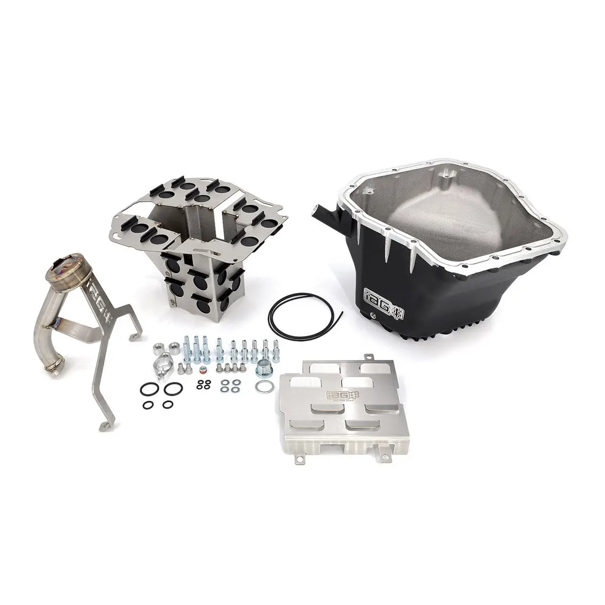 Iag Ej Competition Series Oil Pan Package (Black Pan / Pickup / Comp Baffle / Windage Tray) - 2002-2014 Wrx, 2004-2021 Sti, 2005-2009 Legacy Gt, 2004-2013 Forester Xt 1