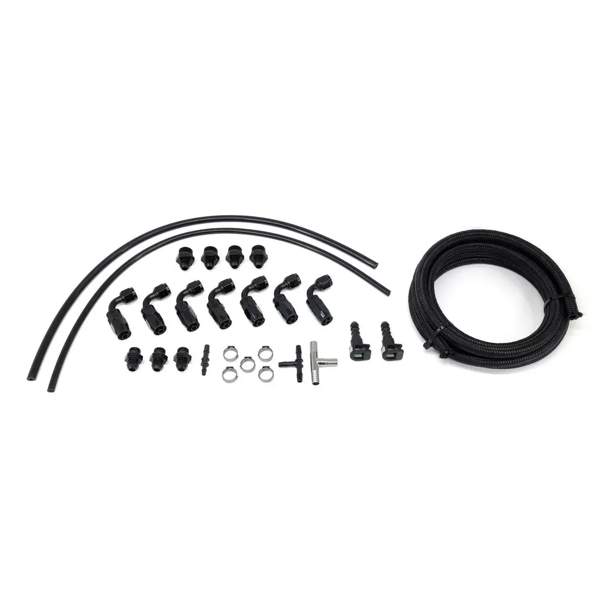 Iag Braided Fuel Line & Fitting Kit For Iag Top Feed Fuel Rails & -6 Aeromotive Fpr - Subaru Wrx, Sti, Fxt, Lgt & Obxt 1