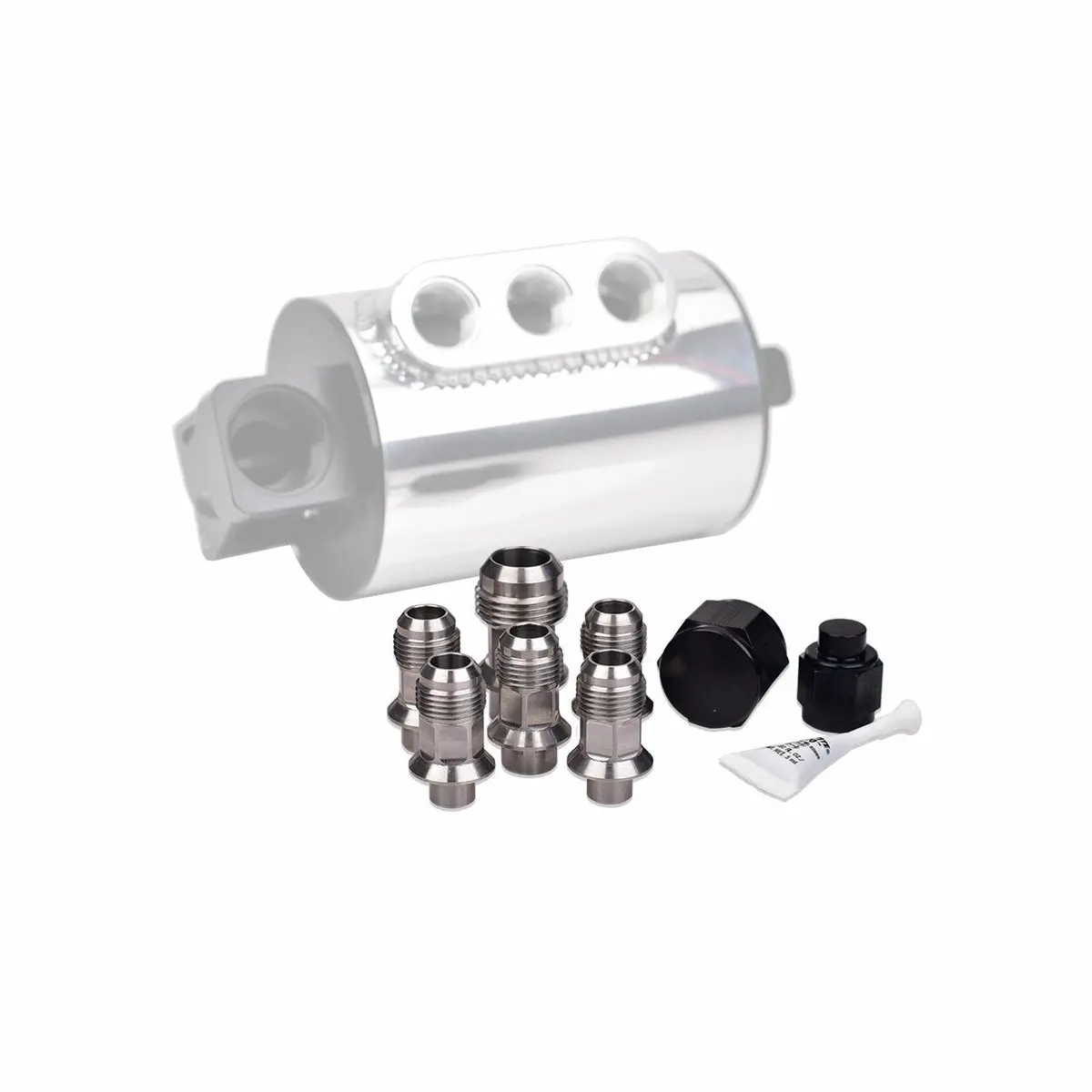 Iag Stainless Steel An Breather Fitting Set - 2004-21 Subaru Sti, 05-14 Wrx, 04-13 Fxt, 05-09 Lgt 1