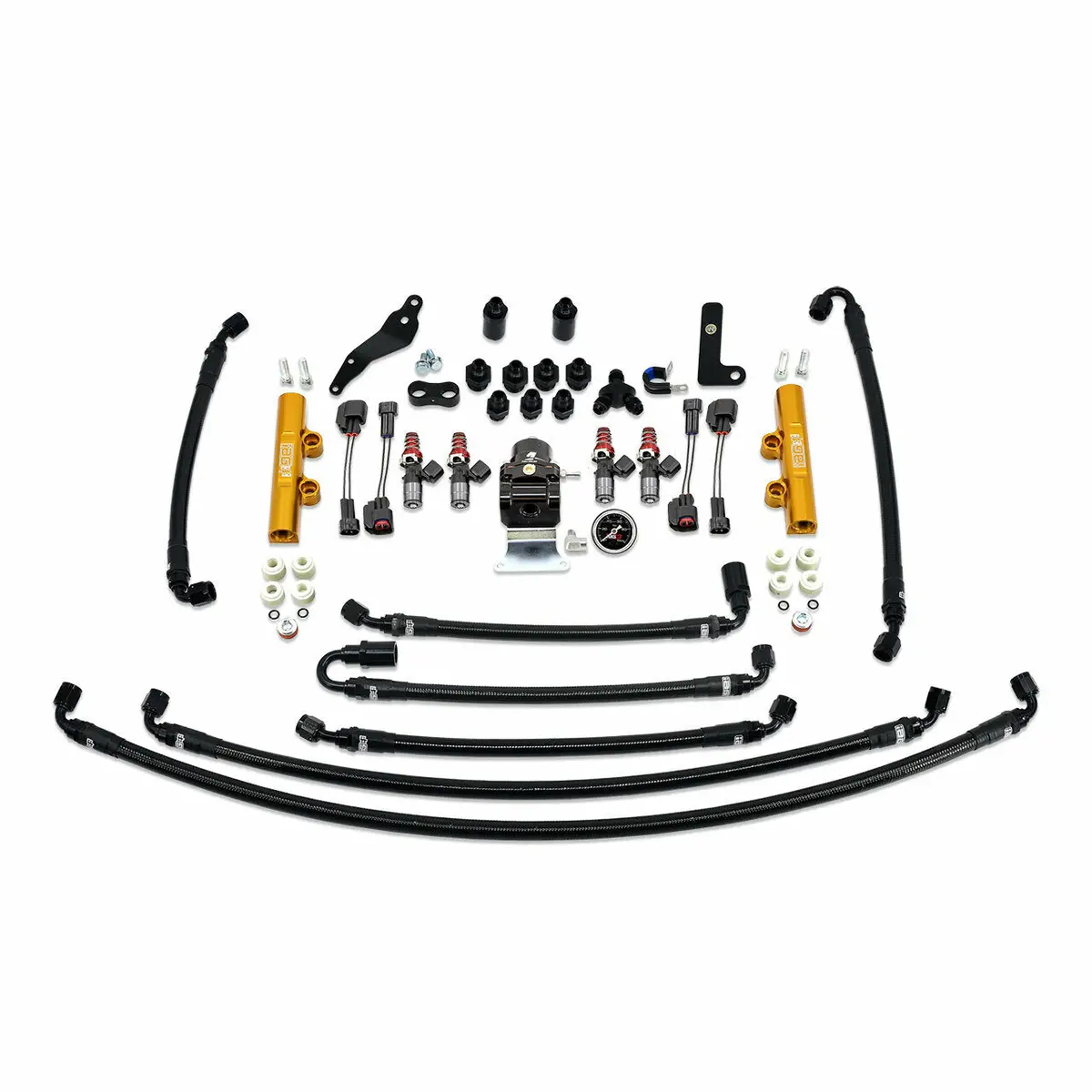 Iag Ptfe Flex Fuel System Kit W/ Id Injectors, Aeromotive Fpr, Iag Fuel Rails - 08-14 Wrx, 08-21 Sti 3