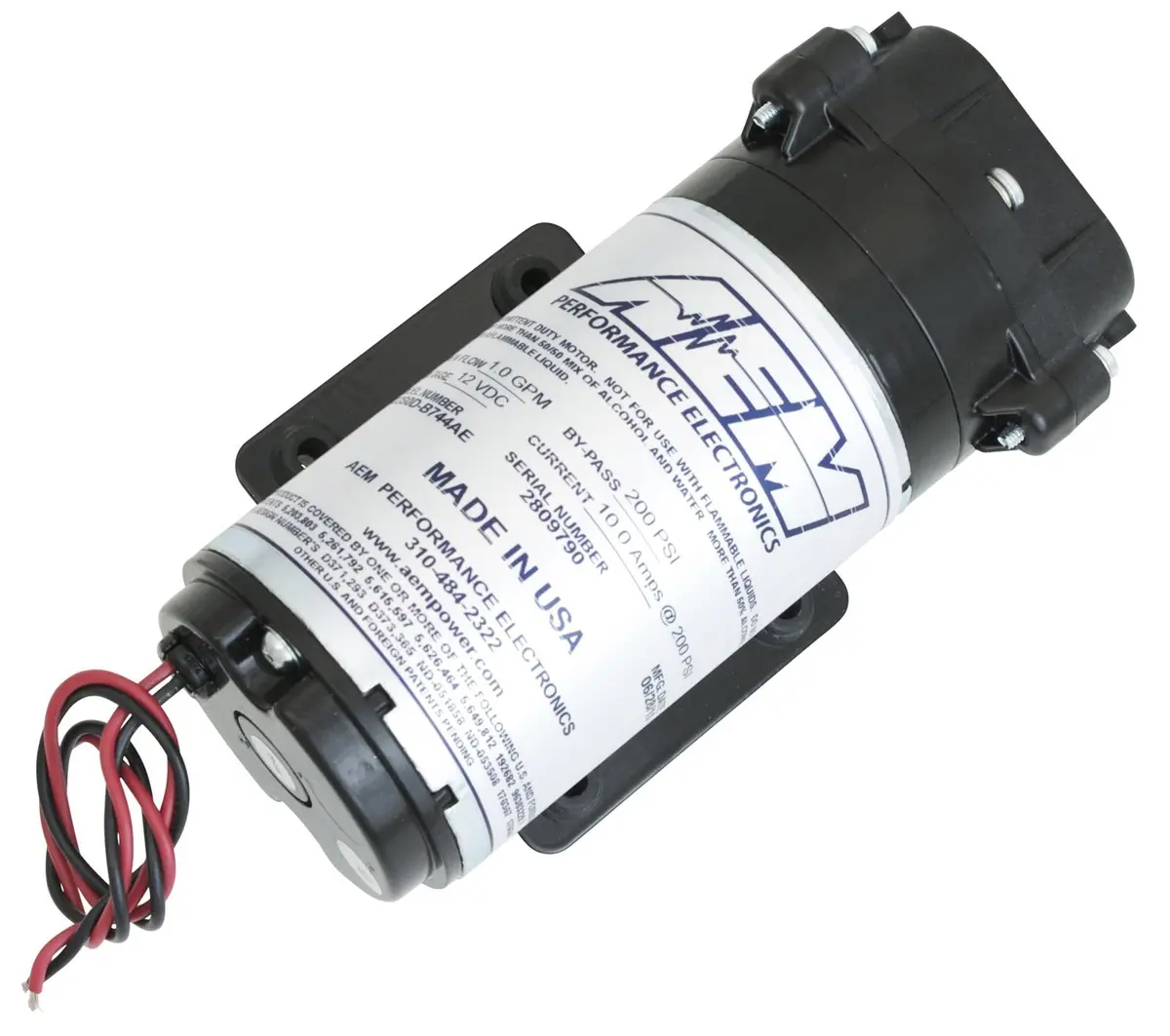 Aem Water / Methanol Injection 6-Amp Recirculation-Style Pump 200Psi For One-Gallon Kit **Replacement 1