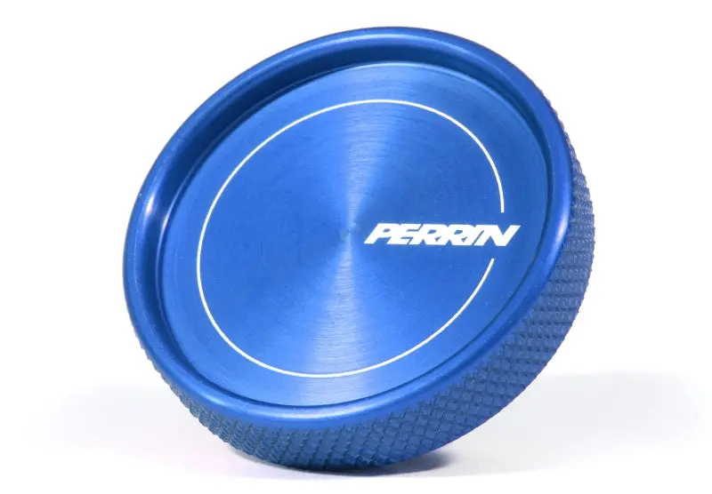 Perrin Oil Cap Round Style Blue - Most Subaru Models 1