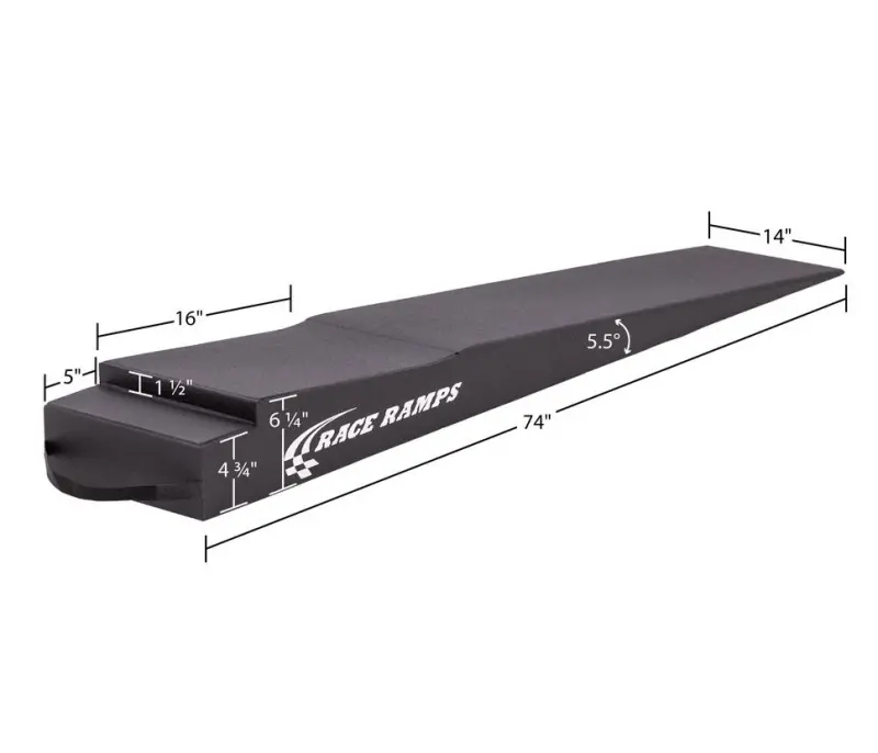 Race Ramps 7In. Trailer Ramp W/ Flap Cut-Out - 5.5 Degree Approach Angle 1