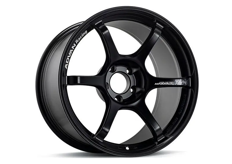 Advan Rg-4 18X8.5 +30 5X114.3 Semi Gloss Black Wheel 1