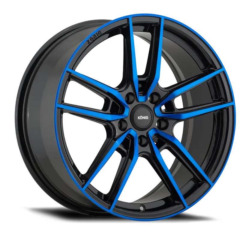 Konig Myth 19X8.5 5X114.3 Et40 Gloss Black W/ Blue Tinted Clearcoat 1