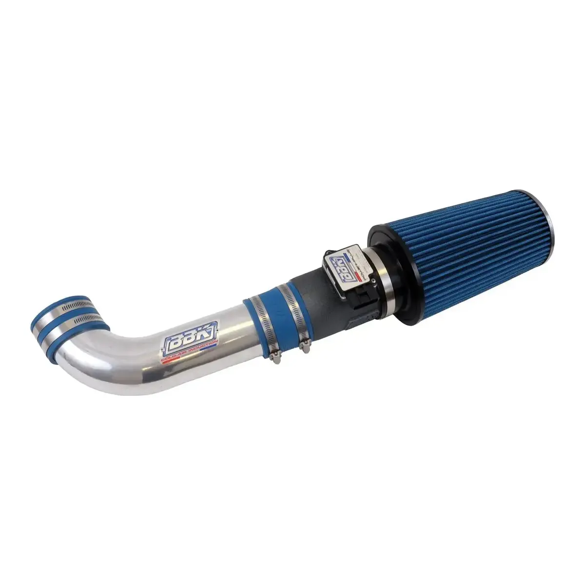 Bbk Ford Mustang 5.0 Cold Air Intake Kit Non Fender Well Powder Coated Chrome 86-93 1
