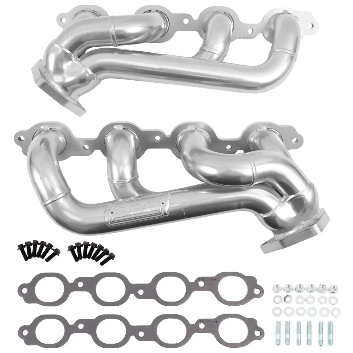 Bbk Chevrolet Full Size Truck 5.3/6.2L 1-3/4” Shorty Exhaust Headers – Polished Silver Ceramic 19-25 1