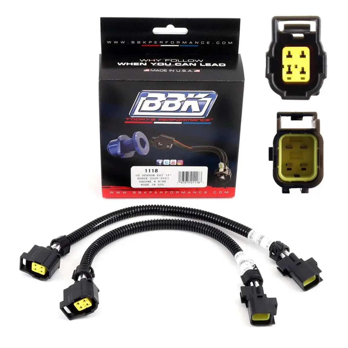Bbk Dodge 5.7 6.1 6.4 O2 Sensor Extensions 12 Inch 05-24 1