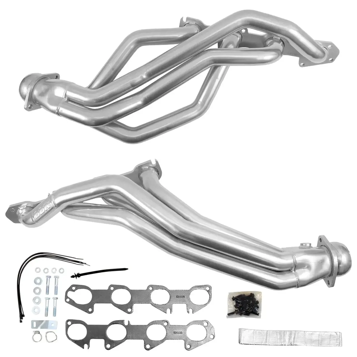 Bbk Dodge Ram 1500 5.7L Hemi 1-3/4” Long Tube Exhaust Headers - Polished Silver Ceramic 09-25 1