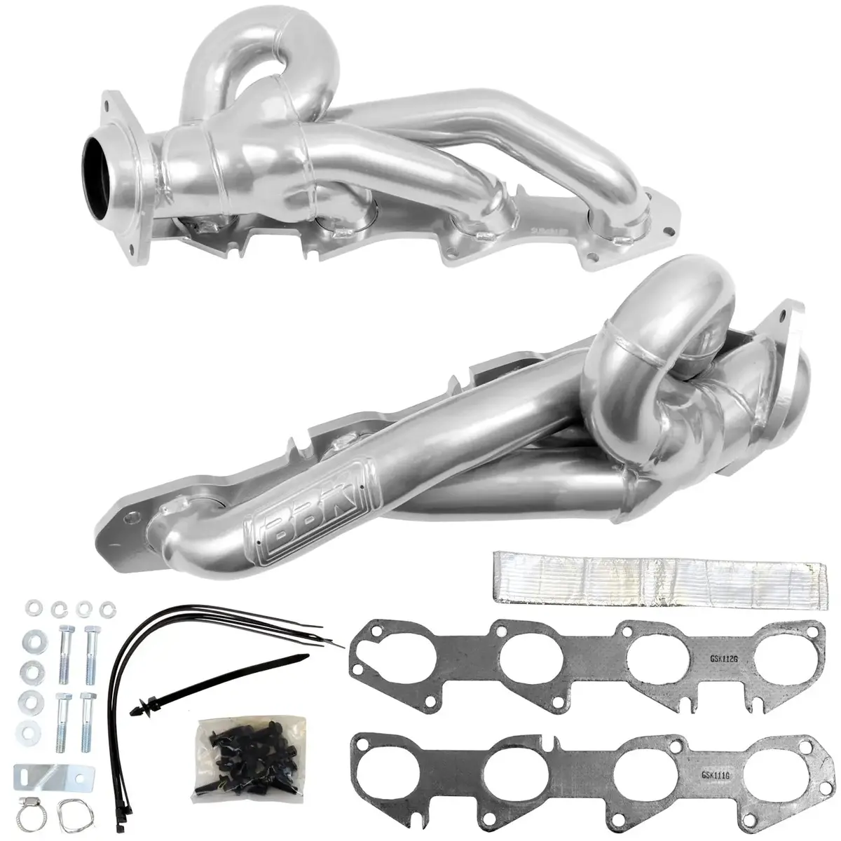 Bbk Dodge Ram 1500 5.7L Hemi Shorty Headers Polished Silver Ceramic 2019 To 2024 1