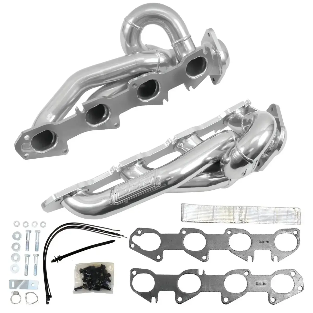 Bbk Dodge Ram 1500 Truck 5.7 Hemi 1-3/4 Shorty Exhaust Headers Polished Silver Ceramic 09-18 1