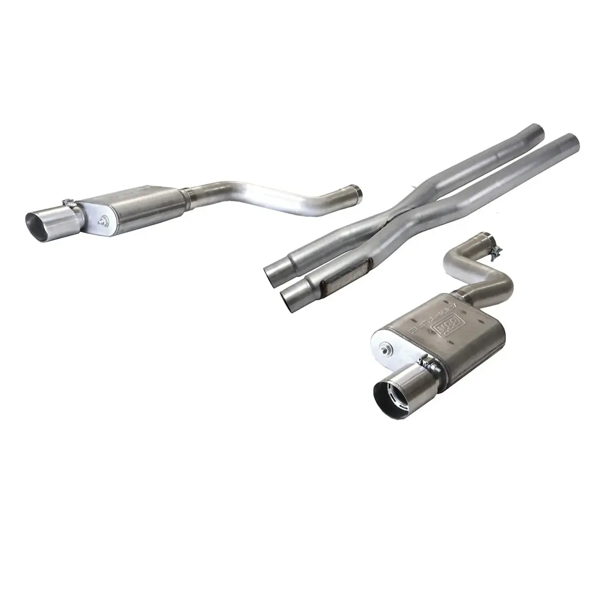 Bbk Ford Mustang Gt Varitune Complete Cat Back Exhaust Kit With Resonator Delete Pipe 15-17 1