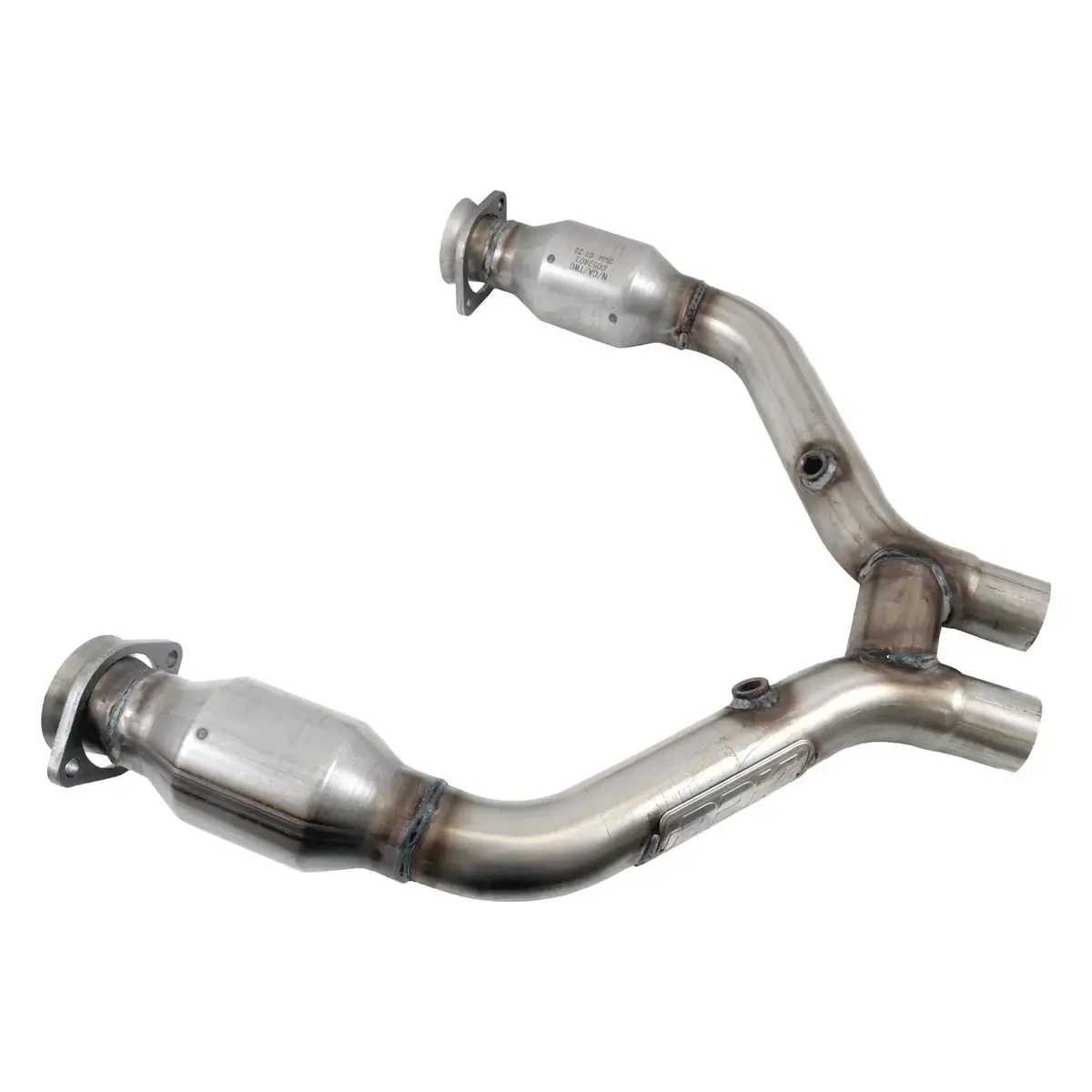 Bbk Ford Mustang V6 High Flow Catted Short Mid H-Pipe For Long Tubes 15-17 1