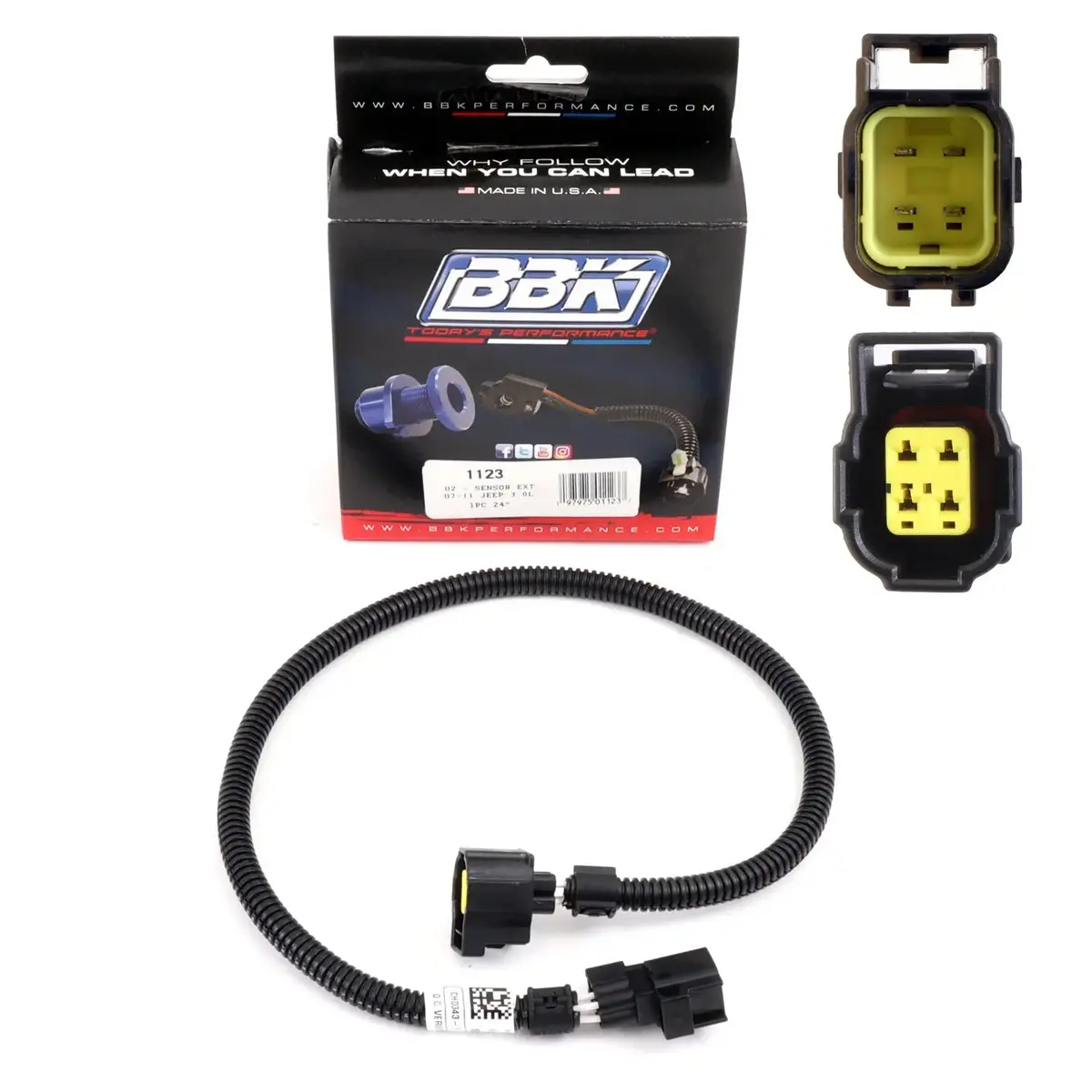 Bbk Jeep Wrangler 3.8L O2 Sensor Extension 1 Pc 24 Inch 07-11 1