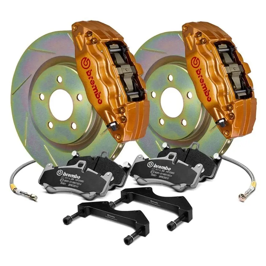 Brembo Oe Gold Slotted Brake Kit Front - 2015-2021 Wrx 1