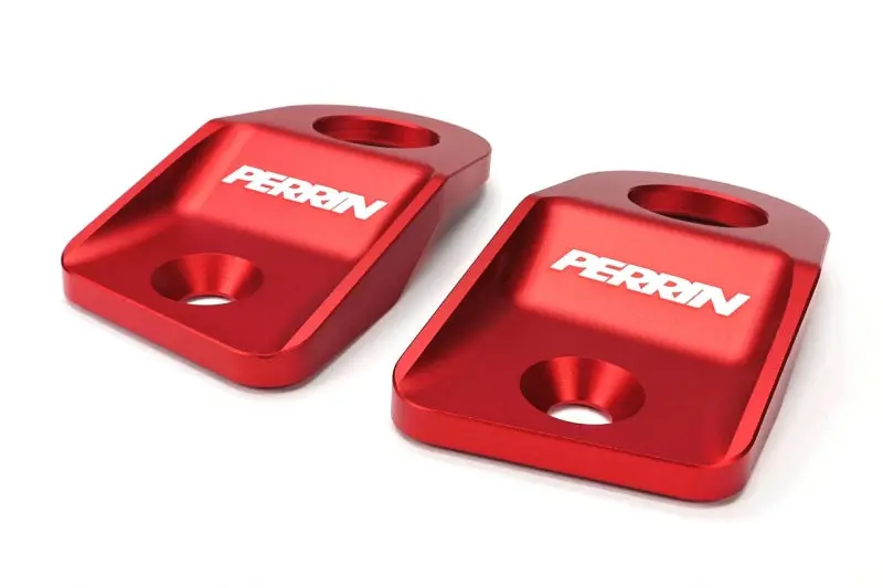Perrin Upper Radiator Bracket Set - Red - 15-21 Wrx/Sti, 12-16 Impreza, 13-17 Crosstrek 1