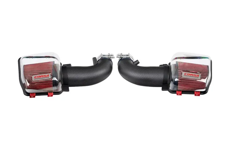 Corsa 24-25 Ford Mustang Gt 5.0L V8 Carbon Fiber Cold Air Intake W/ Drytech Air Filters - Matte 1