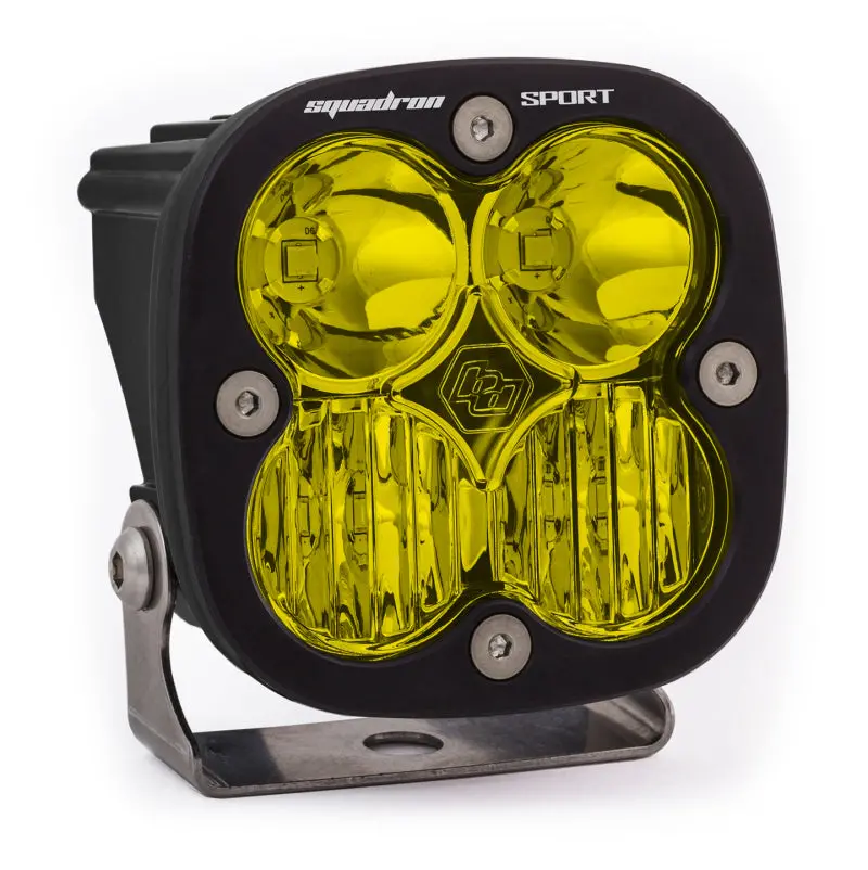 Baja Designs Squadron Sport Driving/Combo Pattern Black Led Light Pod - Amber 1