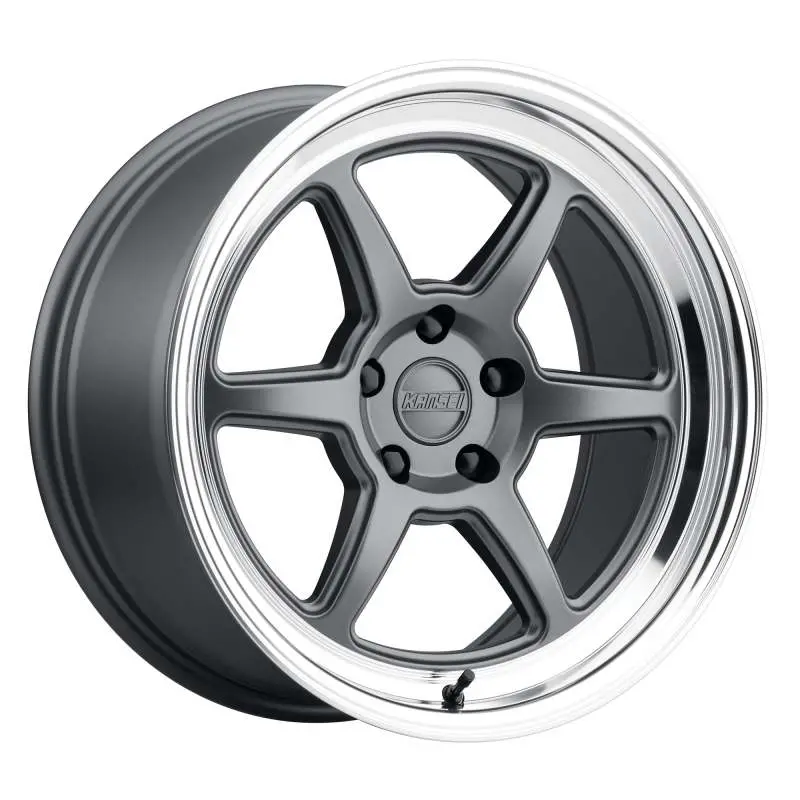 Kansei K14g Roku 18X9.5In / 5X114.3 Bp / 22Mm Offset / 73.1Mm Bore - Grey & Machined Lip Wheel 1