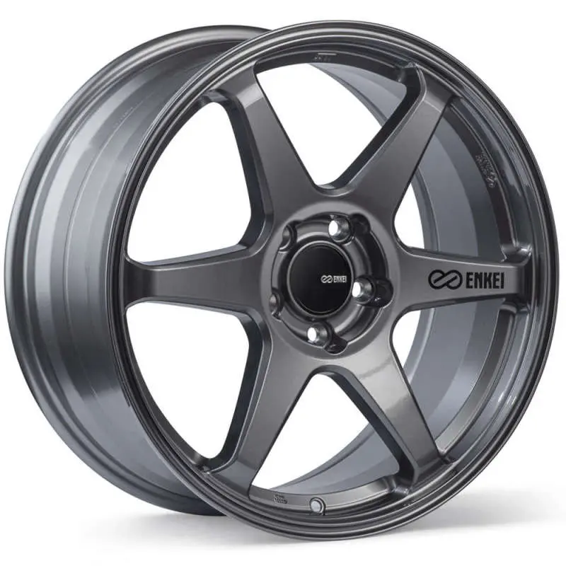 Enkei T6r 18X9.5 45Mm Offset 5X100 Bolt Pattern 72.6 Bore Gloss Gunmetal Wheel 1