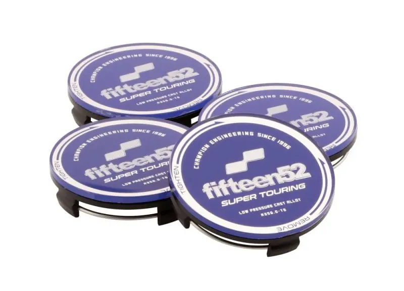 Fifteen52 Super Touring (Chicane/Podium) Center Cap Set Of Four - Blue/Chrome 1