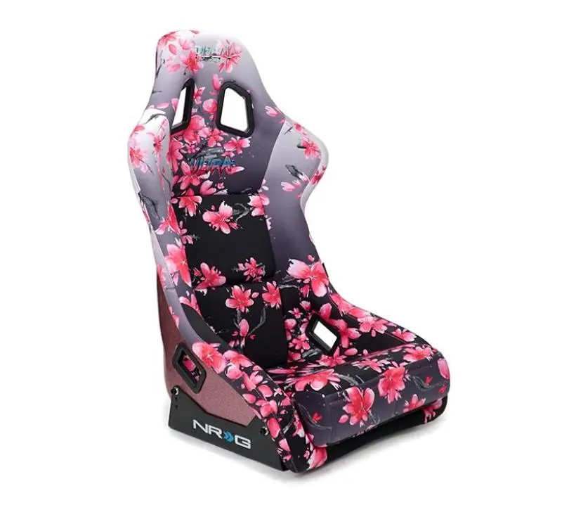 Nrg Frp Bucket Seat Prisma Japanese Cherry Blossom Edition W/ Pink Pearlized Back - Large 1