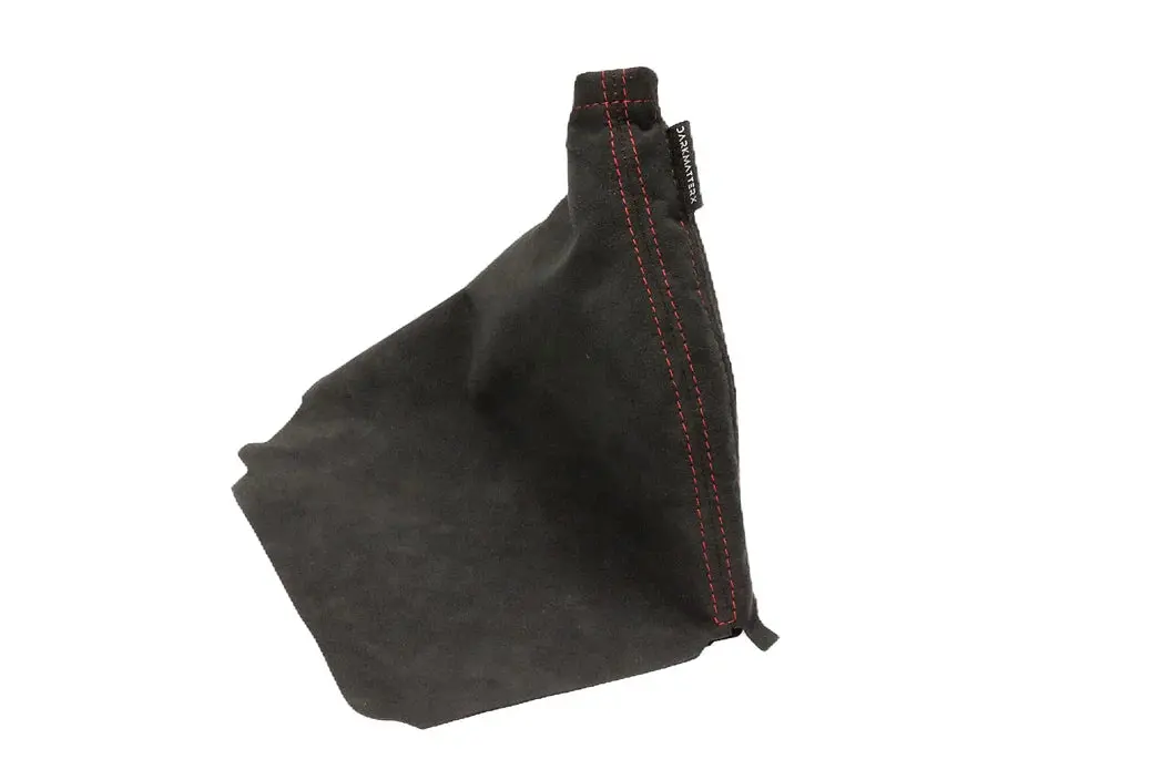 Darkmatterx Alcantara E-Brake Boot Charcoal Black W/ Red Thread - 2008-2021 Wrx, 2008-2021 Sti 1