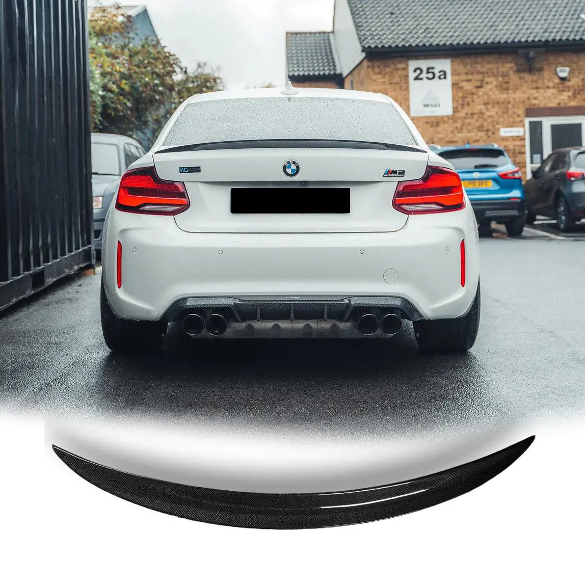 Carbon Fiber Bmw F87 M2 & F22 Mp Style Trunk Spoiler 1